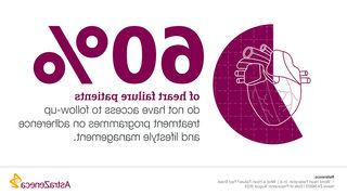 Incidence of heart failure patients who do not have access to follow-up treatment programmes on adherence and lifestyle management (60%).